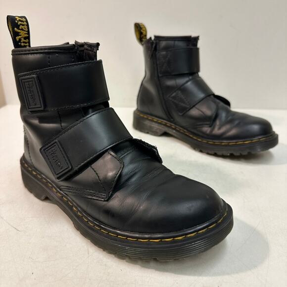 VERY GOOD Dr. Martens 1460 Easy On Accessible Boot Black Velcro Zip Women's 5 - Picture 5 of 14